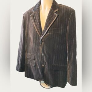 Marc Ecko Cut & Sew Black Pinstripe Sport Jacket - XL
